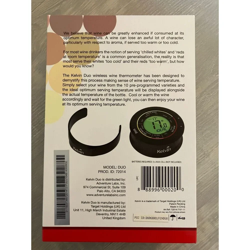 Kelvin Duo wine thermometer